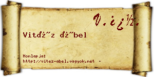 Vitéz Ábel névjegykártya