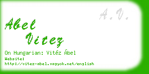 abel vitez business card