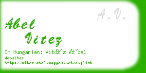 abel vitez business card